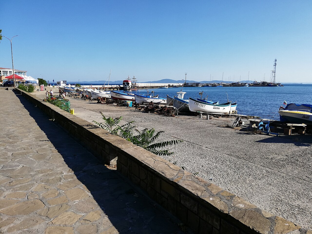 Pomorie waterfront looking towards the harbour